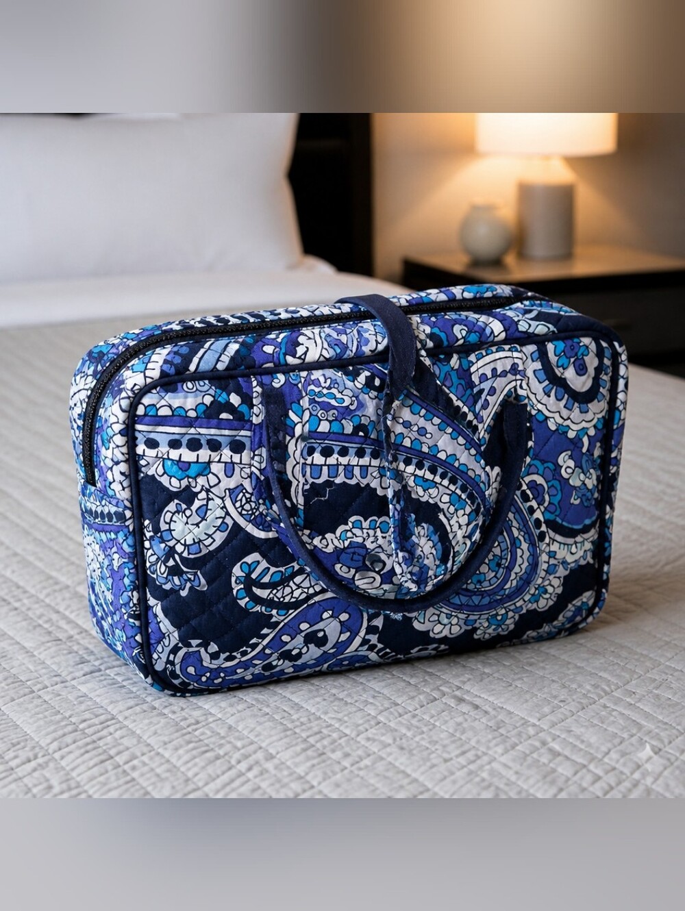 Vera Bradley Hanging Travel Organizer in the Deep Night Paisley pattern